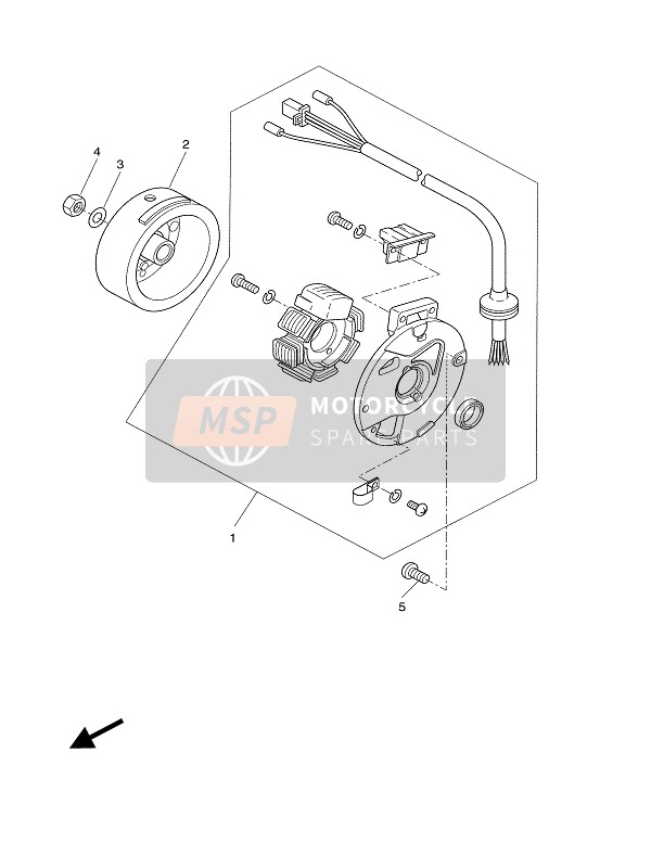 Yamaha EW50 SLIDER 2002 Generator voor een 2002 Yamaha EW50 SLIDER